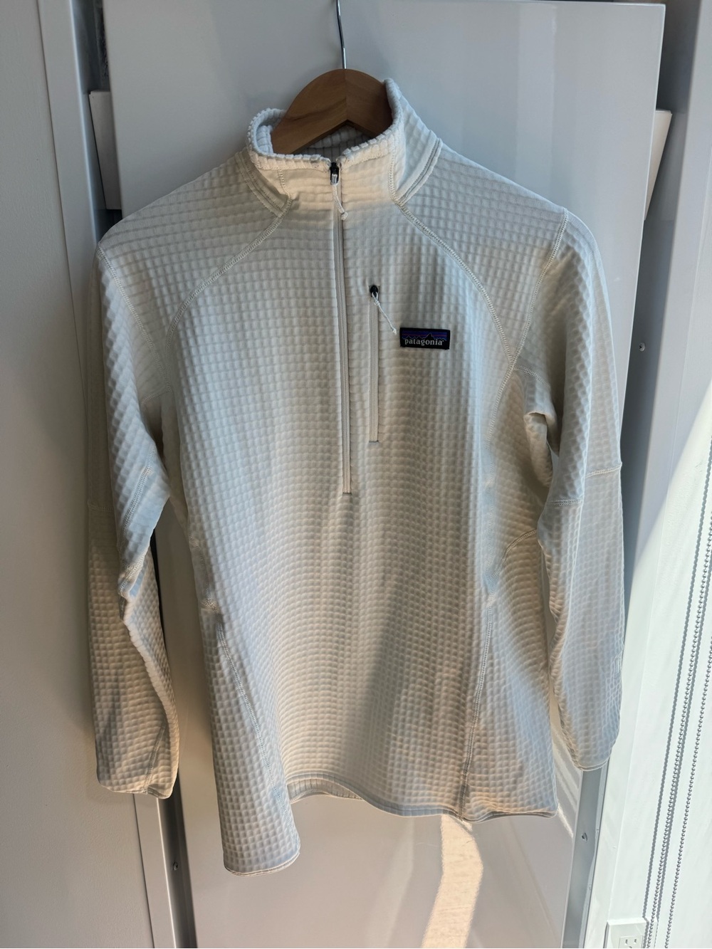 Patagonia White Women’s Quarter-Zip Waffle Knit Pullover